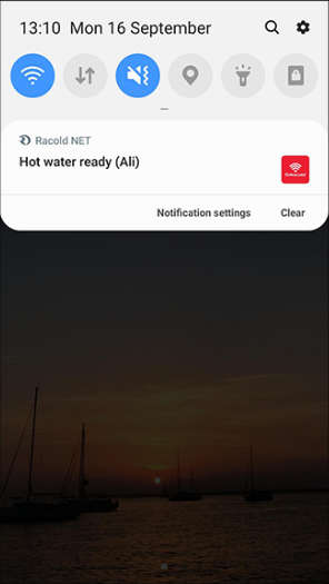 Racold Net App Providing real time notification